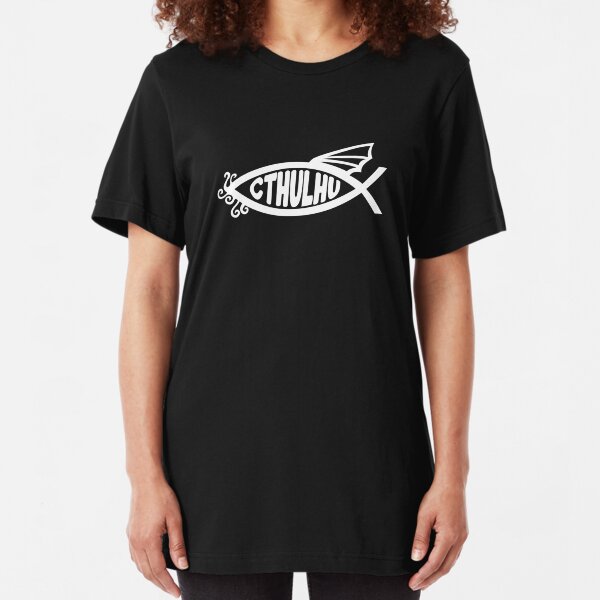 Cthulhu Fish Slim Fit T-Shirt