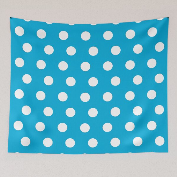 Item preview, Classic Polka Dot Pattern_Medium Cyan Blue designed and sold by mimihuang creations.