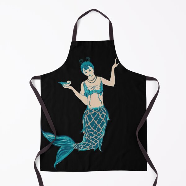 Item preview, Teal Mermaid with Shell and Jewels designed and sold by BadassBazaar.