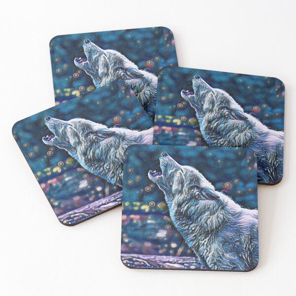 Item preview, Howling Wolf Painting designed and sold by wildlifezen.