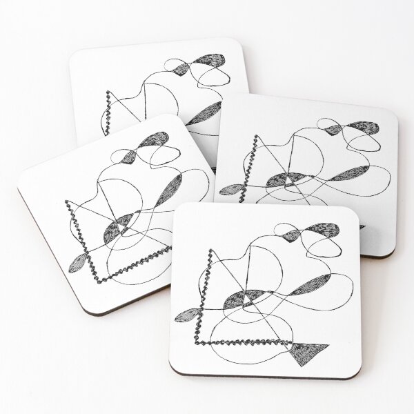 Item preview, hand draw abstract lines designed and sold by quinnstyle.