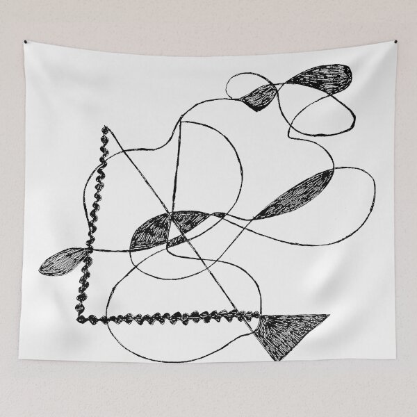 Item preview, hand draw abstract lines designed and sold by quinnstyle.