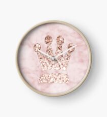Rose gold - crown Clock