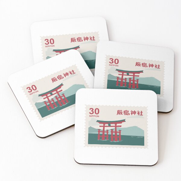 Item preview, Itsukushima Shrine Postage Stamp - Icons of Japan designed and sold by royumi.