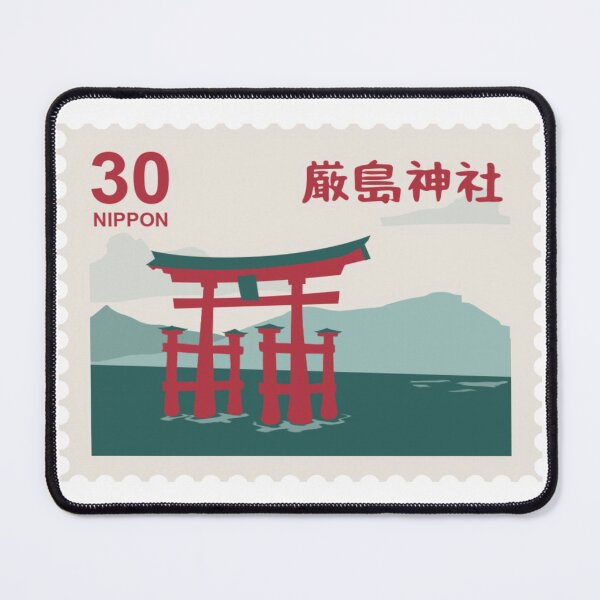 Item preview, Itsukushima Shrine Postage Stamp - Icons of Japan designed and sold by royumi.