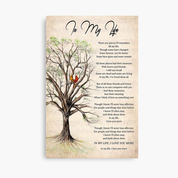 Item preview, In My Life Lyrics Poster, The Beatles Song Lyrics Poster, Song Poster, Song Lyrics Print, Lyrics Wall Art, vintage music poster, music gifts designed and sold by Steve Kane.