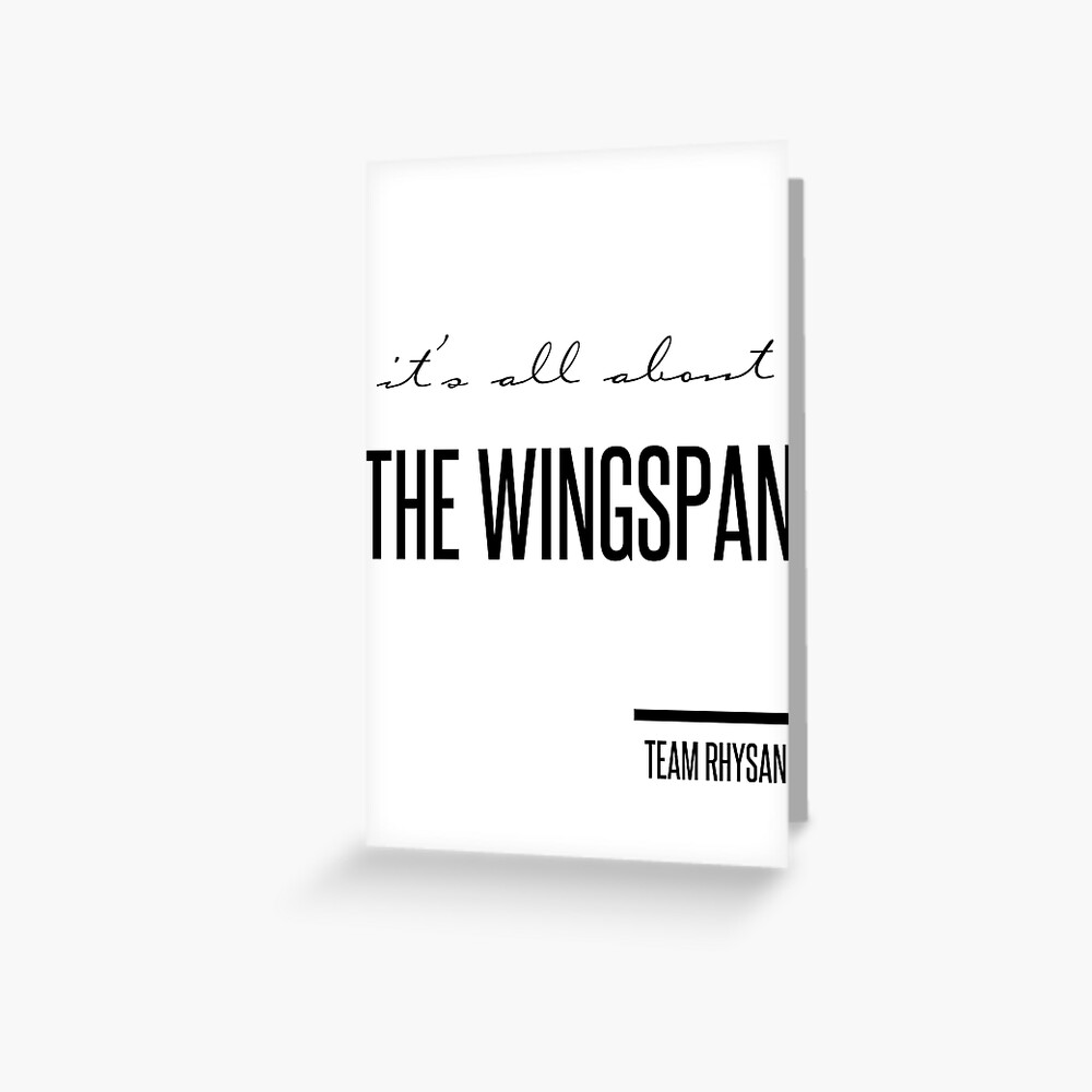 "it's all about the wingspan" Greeting Card for Sale by