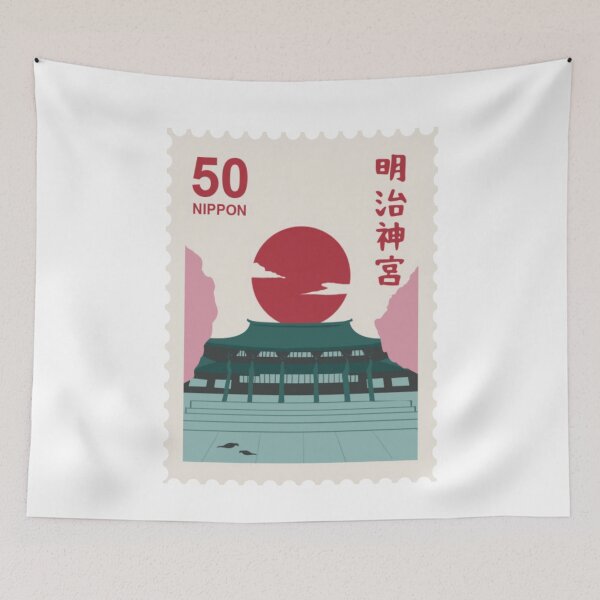 Item preview, Meiji Jingu Postage Stamp - Icons of Japan designed and sold by royumi.