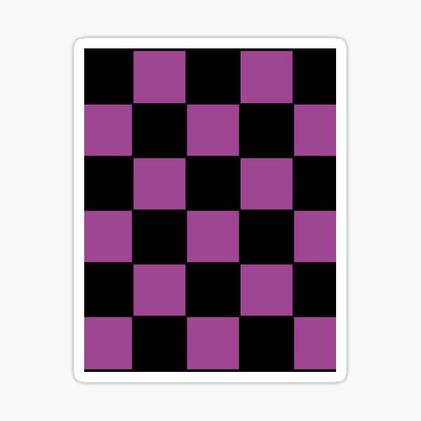 Purple checkerboard Sticker