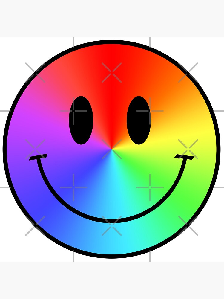 Color Wheel Smiley Face Art Print For Sale By Bahamabums Redbubble