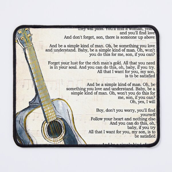 Item preview, Simple Man Lyrics Poster, Lynyrd Skynyrd Song Lyrics Poster, Song Poster, Song Lyrics Print, Anniversary Gift, Lyrics Wall Art designed and sold by Steve Kane.