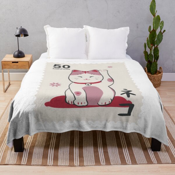 Item preview, Neko Maneki Postage Stamp - Icons of Japan designed and sold by royumi.