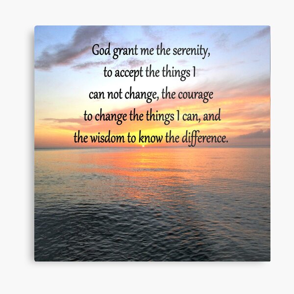 SERENITY PRAYER SUNRISE DESIGN Metal Print