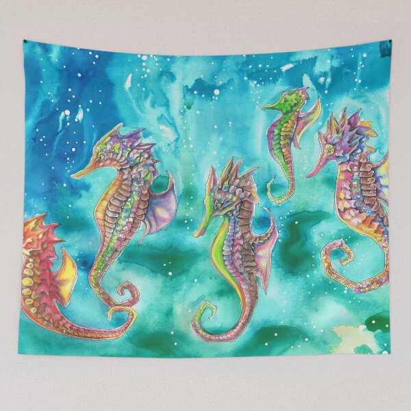 Item preview, Five Colorful Seahorses  designed and sold by Dawn Paws.