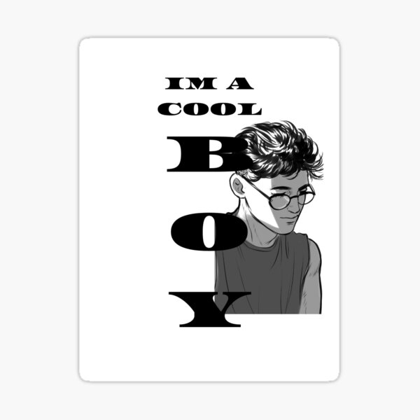 im-a-cool-boy-design-for-cool-boys-sticker-for-sale-by-medddd