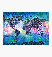 Weltkarte Mandala 5 Fotodruck