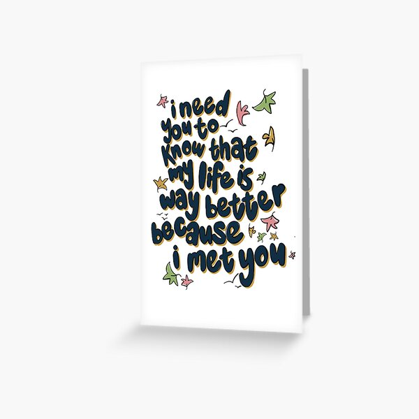 Heartstopper Series Quote Greeting Card
