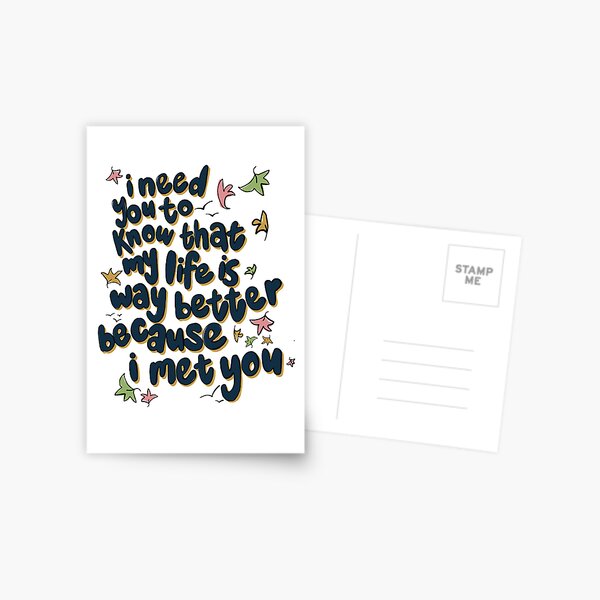 Heartstopper Series Quote Postcard