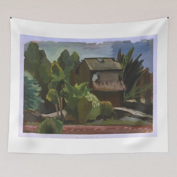 Item preview, broken house - painting designed and sold by AnLeDesign.