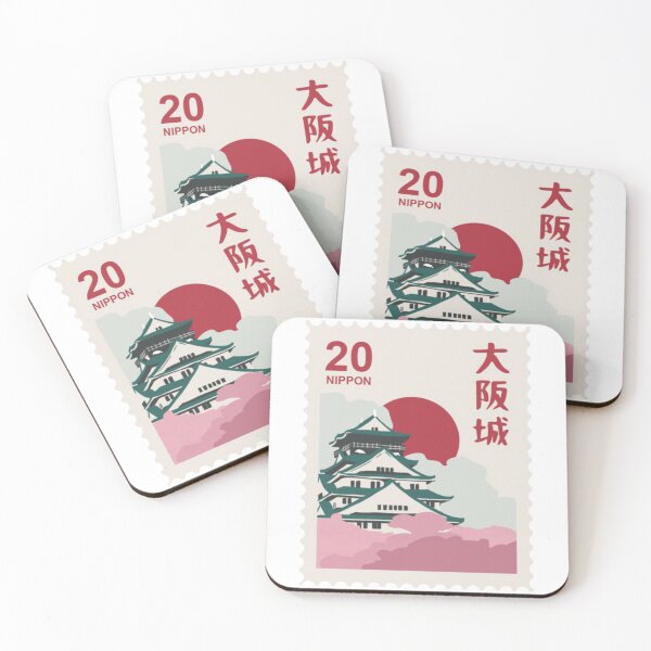Item preview, Osaka Castle Postage Stamp - Icons of Japan designed and sold by royumi.