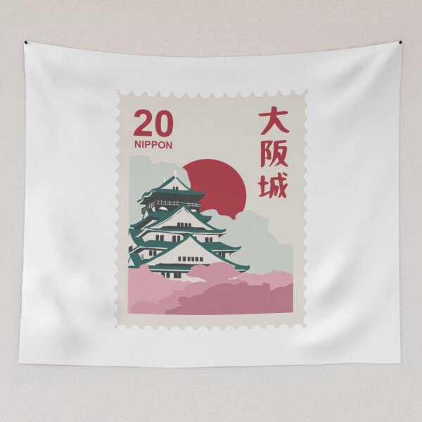 Item preview, Osaka Castle Postage Stamp - Icons of Japan designed and sold by royumi.