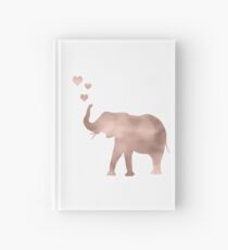 Elephant love - rose gold foil Hardcover Journal