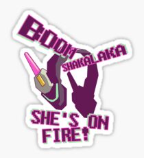 she's on fire Sticker