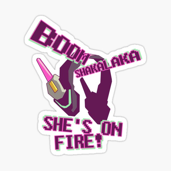 she's on fire Sticker