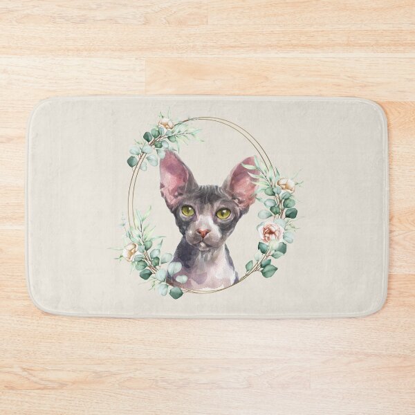 Item preview, Syphnx Cat in a Floral Gold Wreath Frame designed and sold by Alicia Chee.