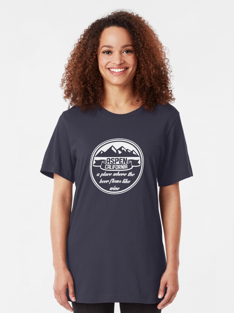 Alternate view of Aspen, California Slim Fit T-Shirt