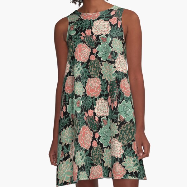 succulent A-Line Dress