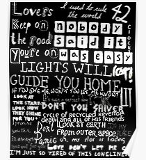 Lyrics Coldplay Poster
