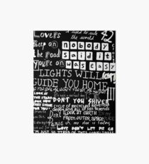 Lyrics Coldplay Art Board