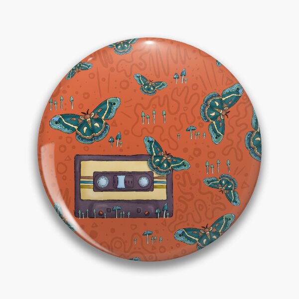 Item preview, Cassette Tape & Moths Pattern designed and sold by misslovelymess.