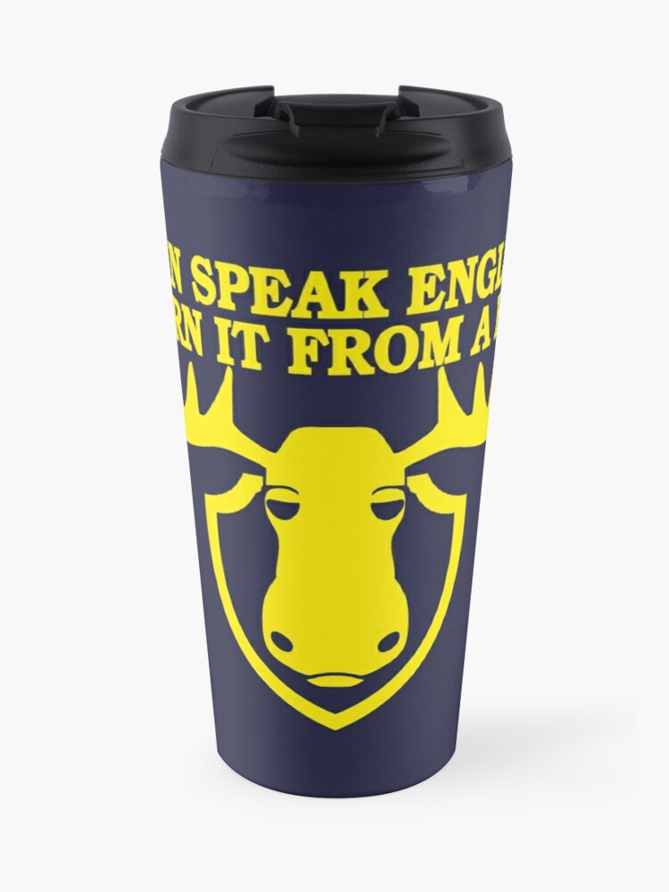 I Can Speak English I Learn It From A Book Travel Mug By Teesbox Redbubble