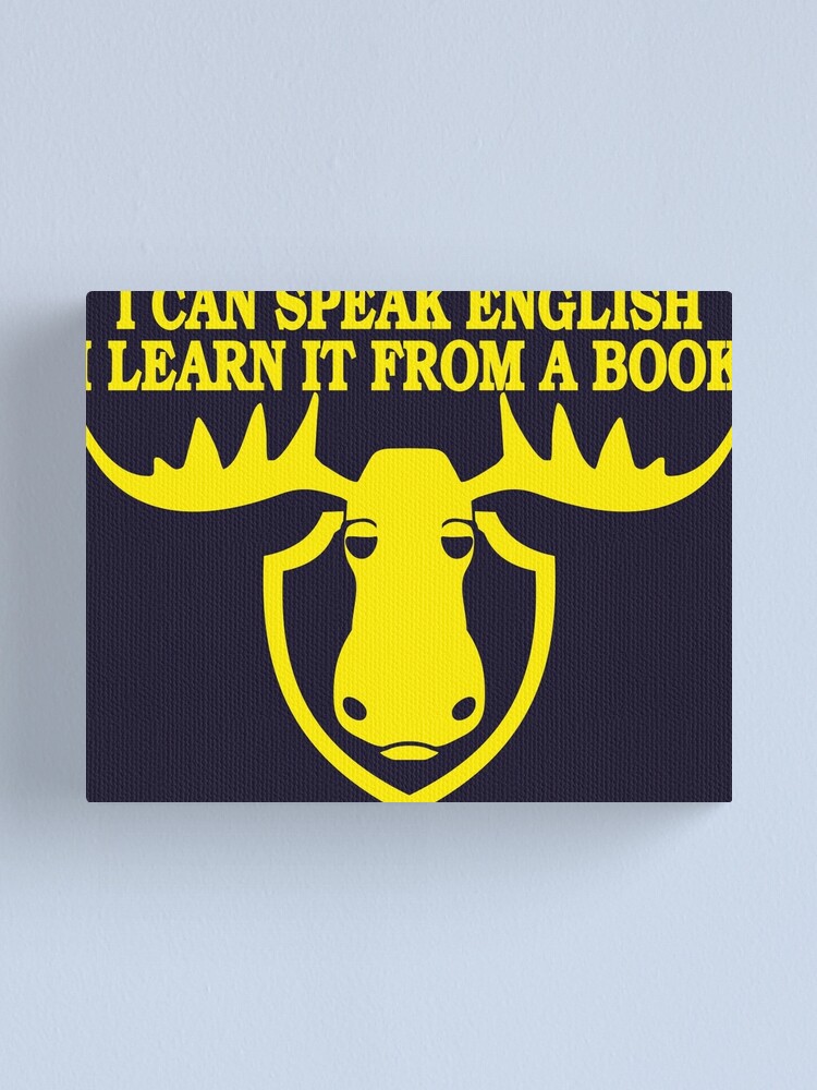 I Can Speak English I Learn It From A Book Canvas Print By Teesbox Redbubble