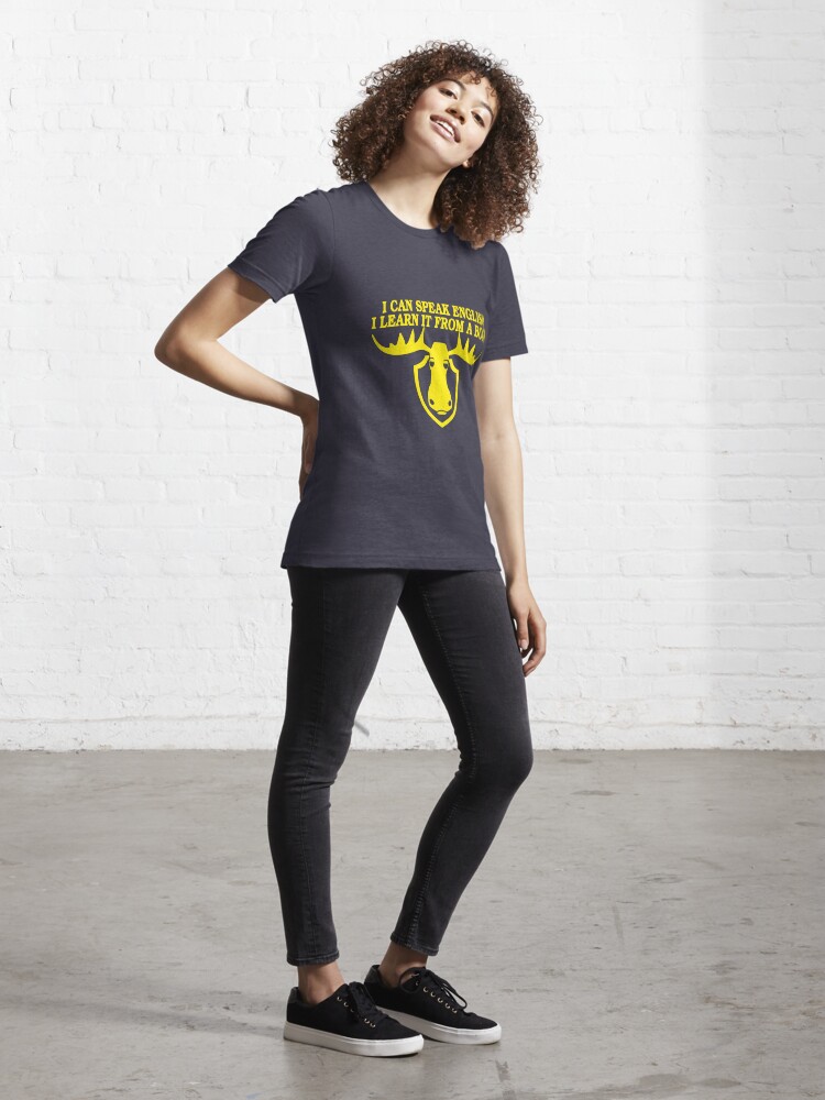 Thumbnail 4 of 7, Essential T-Shirt, I Can Speak English, I Learn It From a Book designed and sold by TeesBox.