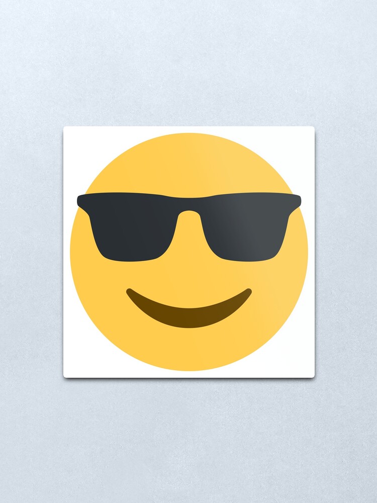 Coole Sonnenbrille Emoji Metallbild Von Lm31 Redbubble