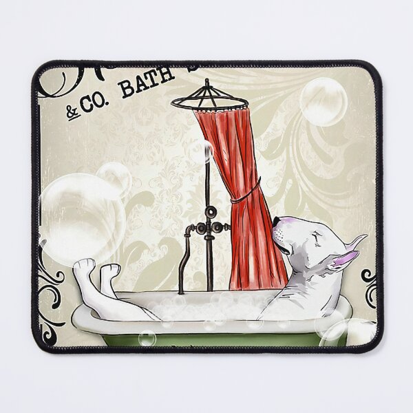 Item preview, Bull Terrier Bath Soap Company Poster, Wash Your Paws, Dog Poster, Dog Lover Gift, Dog Bathroom Decor, Dog Bathroom Wall Art, Bull Terrier Lovers designed and sold by Steve Kane.