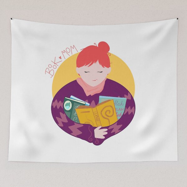 Item preview, Book Mom Cute Retro Vintage Lady Sweater Books blah blah designed and sold by marie-inks.