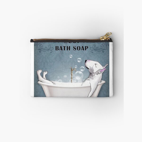 Item preview, Bull Terrier Bath Soap Company Poster, Wash Your Paws, Dog Poster, Dog Lover Gift, Dog Bathroom Decor, Dog Bathroom Wall Art, Bull Terrier Lovers designed and sold by Steve Kane.