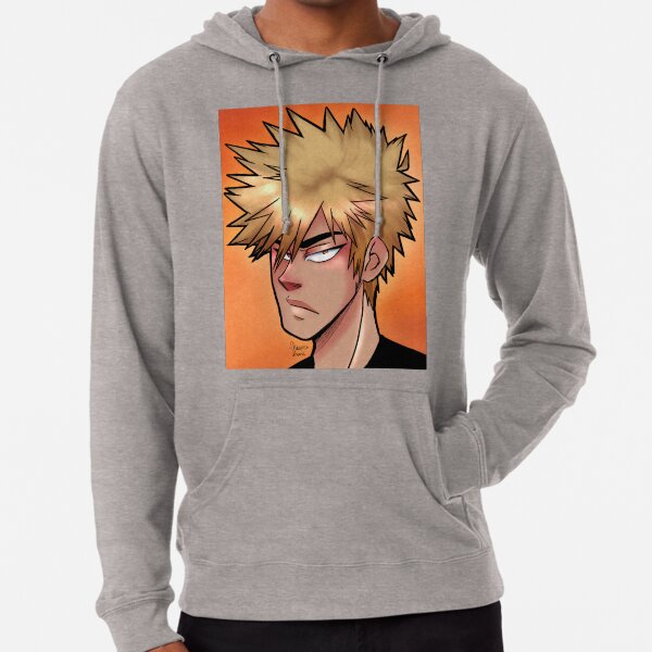 My hero academia bakugou katsuki anime splice sleeve top zipper hoodies