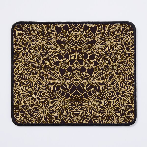 Item preview, Golden Floral Line Pattern designed and sold by risingrocket.