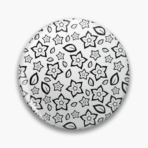 Item preview, Black Over White Abstract Line Art Flower Pattern designed and sold by BiscuitSnack.