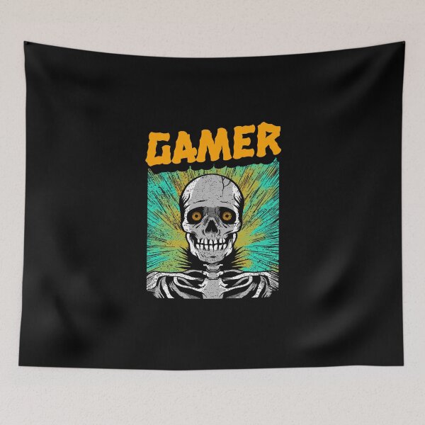 Item preview, Gamer with Horror Comic Skull designed and sold by PRIVARSHU.