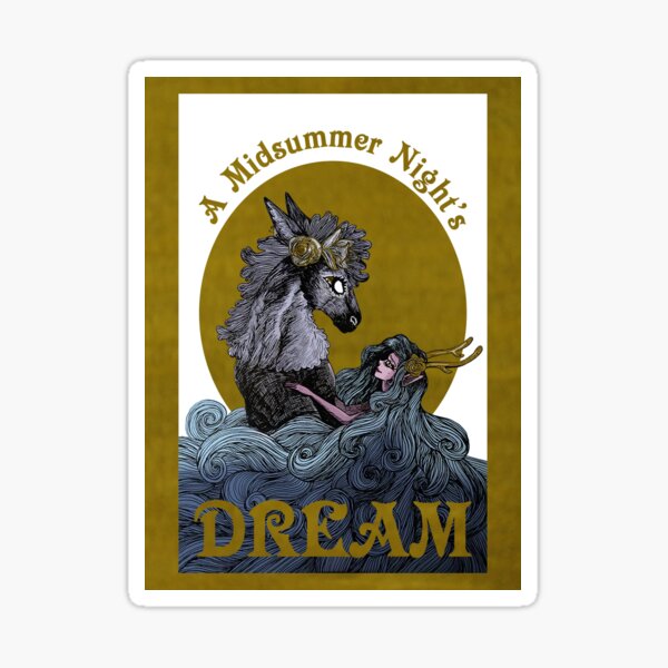 A Midsummer Night's Dream Vintage Poster Sticker