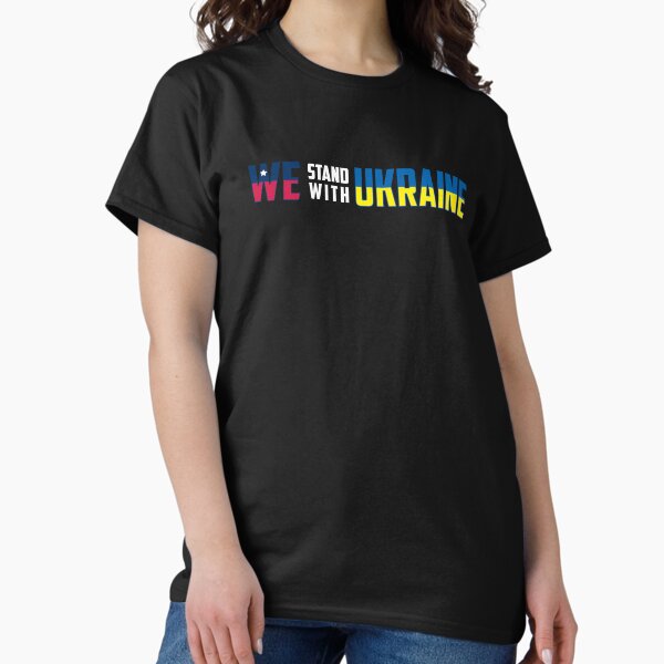 Item preview, We Stand With Ukraine T Shirt - American Support for The Peace of Ukraine designed and sold by Waruna  Tennakoon.