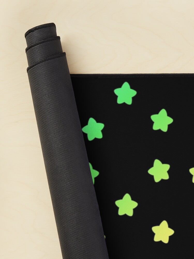 Imagen 2 de 5, Alfombrilla de ratón con la obra Patrón de estrellas del arco iris negro, diseñada y vendida por BiscuitSnack.