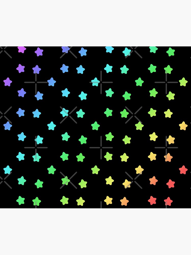 Imagen 5 de 5, Alfombrilla de ratón con la obra Patrón de estrellas del arco iris negro, diseñada y vendida por BiscuitSnack.