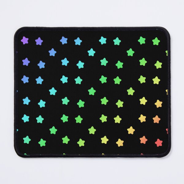 Item preview, Black Rainbow Stars pattern designed and sold by BiscuitSnack.